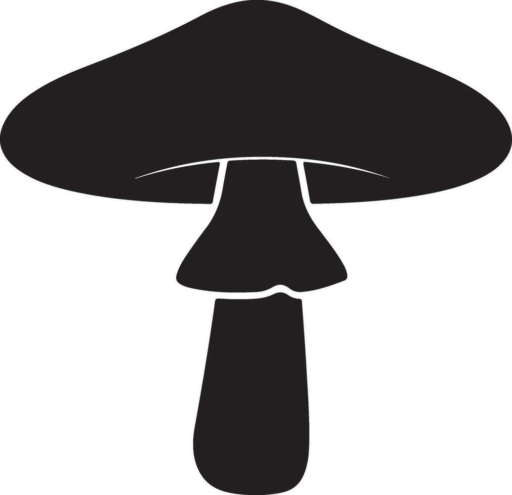 Wild boletus mushroom silhouette logo for nature graphics vector