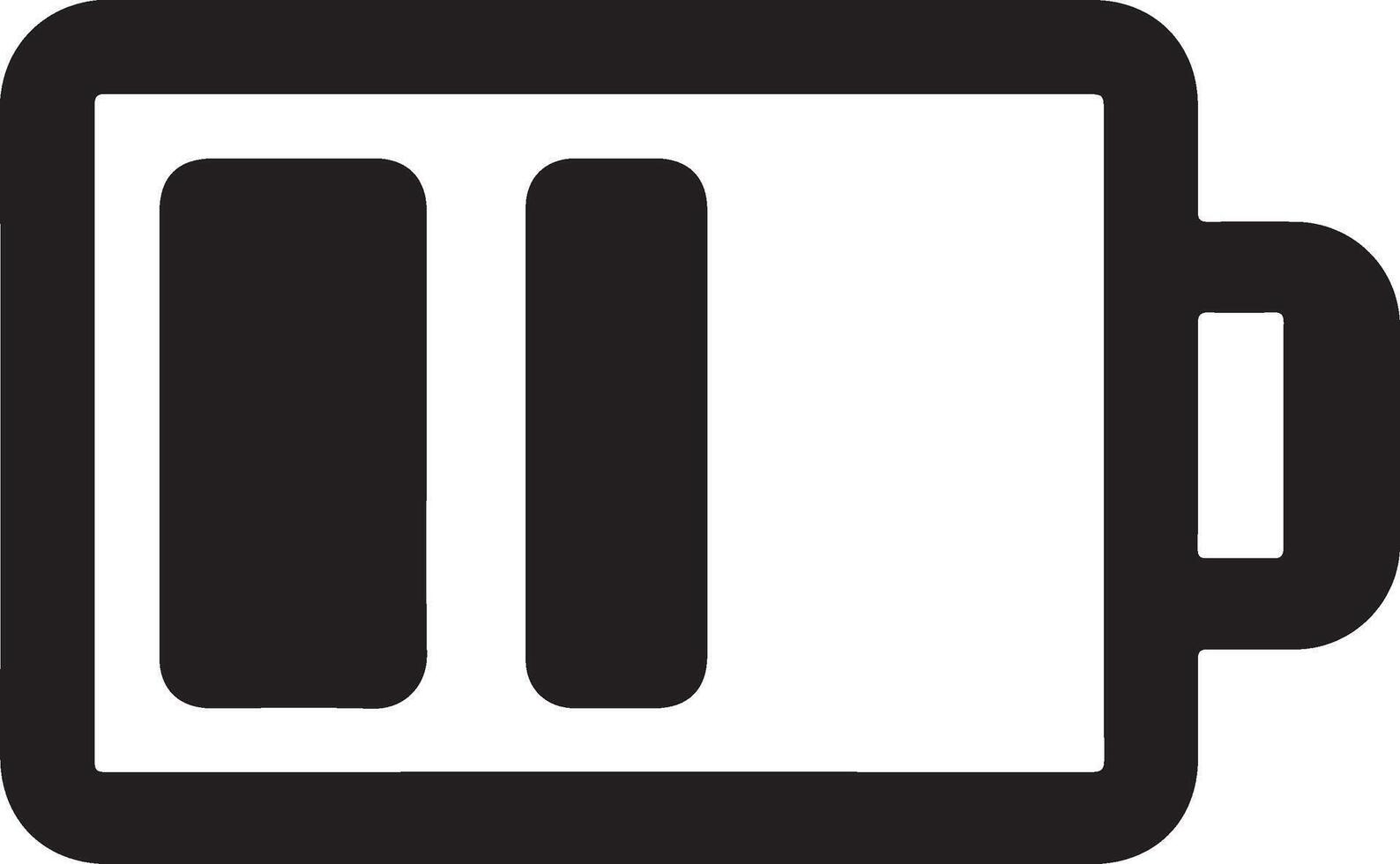 Power Indicator Icon Silhouette Battery Design vector