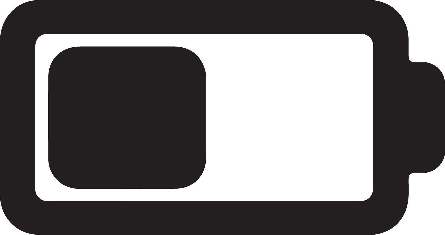 Charging Battery Icon in Silhouette Style Transparent and Minimalist vector