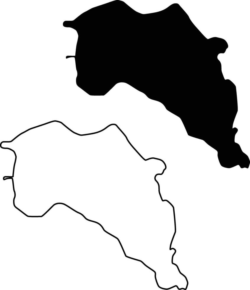 Map of Lake Yale Florida USA Silhouette Flat and Outline Design vector