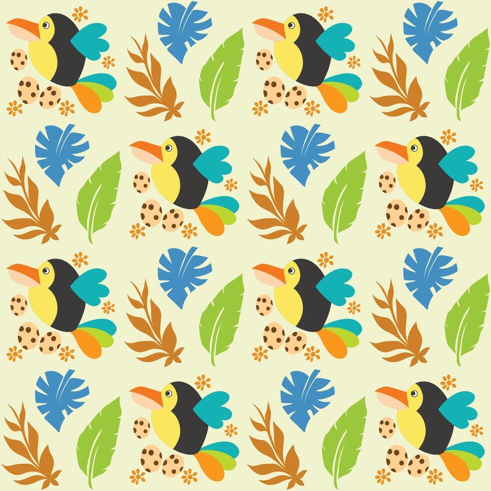 Toucan fabric by jessicajones on spoonflower - custom fabric vector