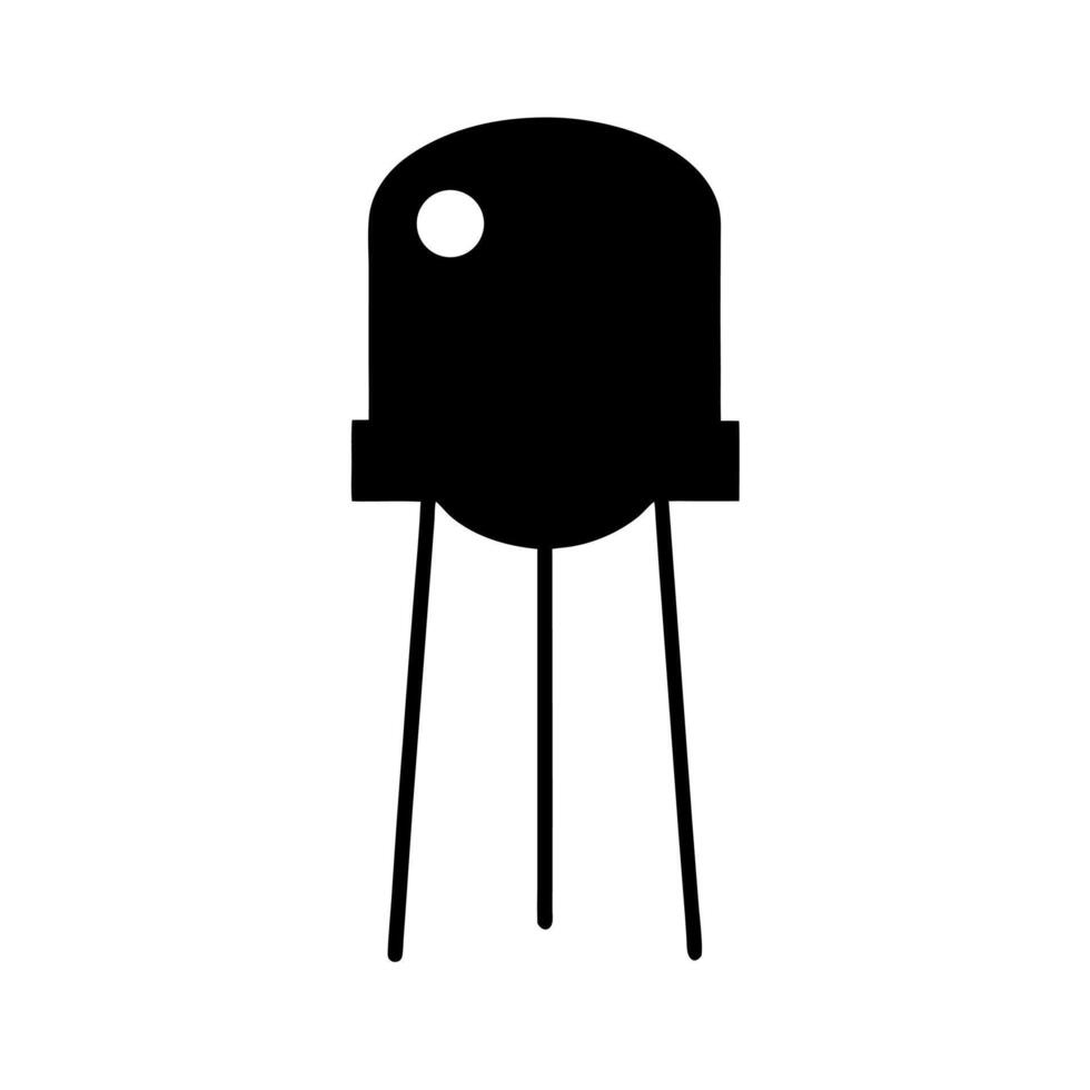 Photodiode Black Silhouette Image vector