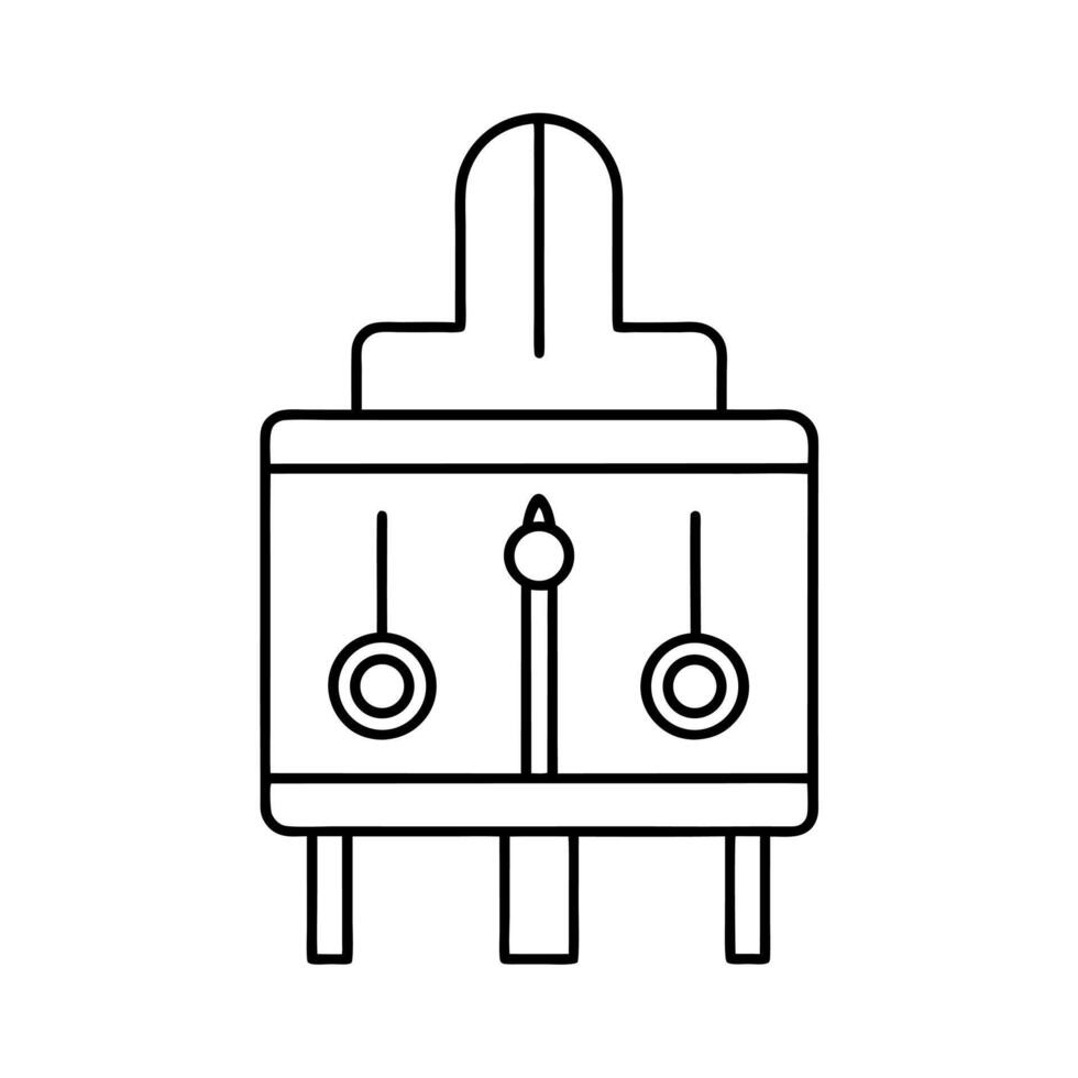 Trimmer Potentiometer Outline Illustration vector
