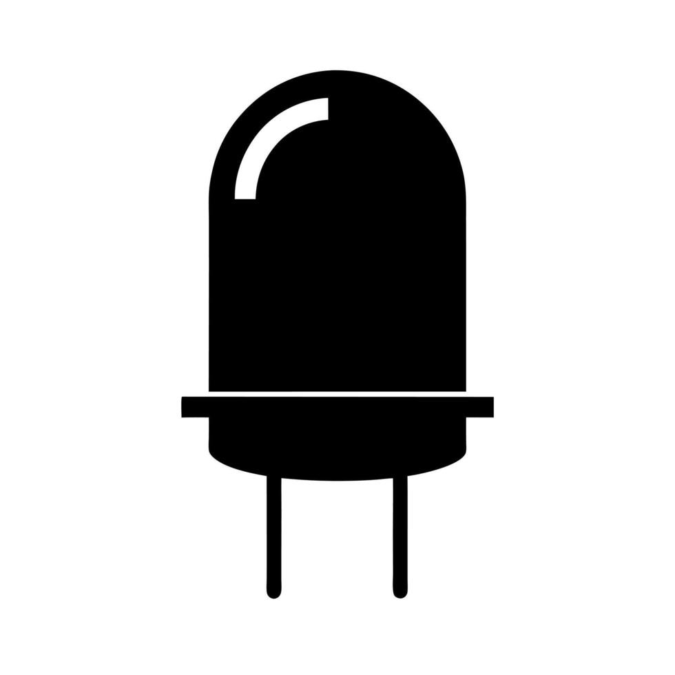 LED Diode Black Silhouette Design vector
