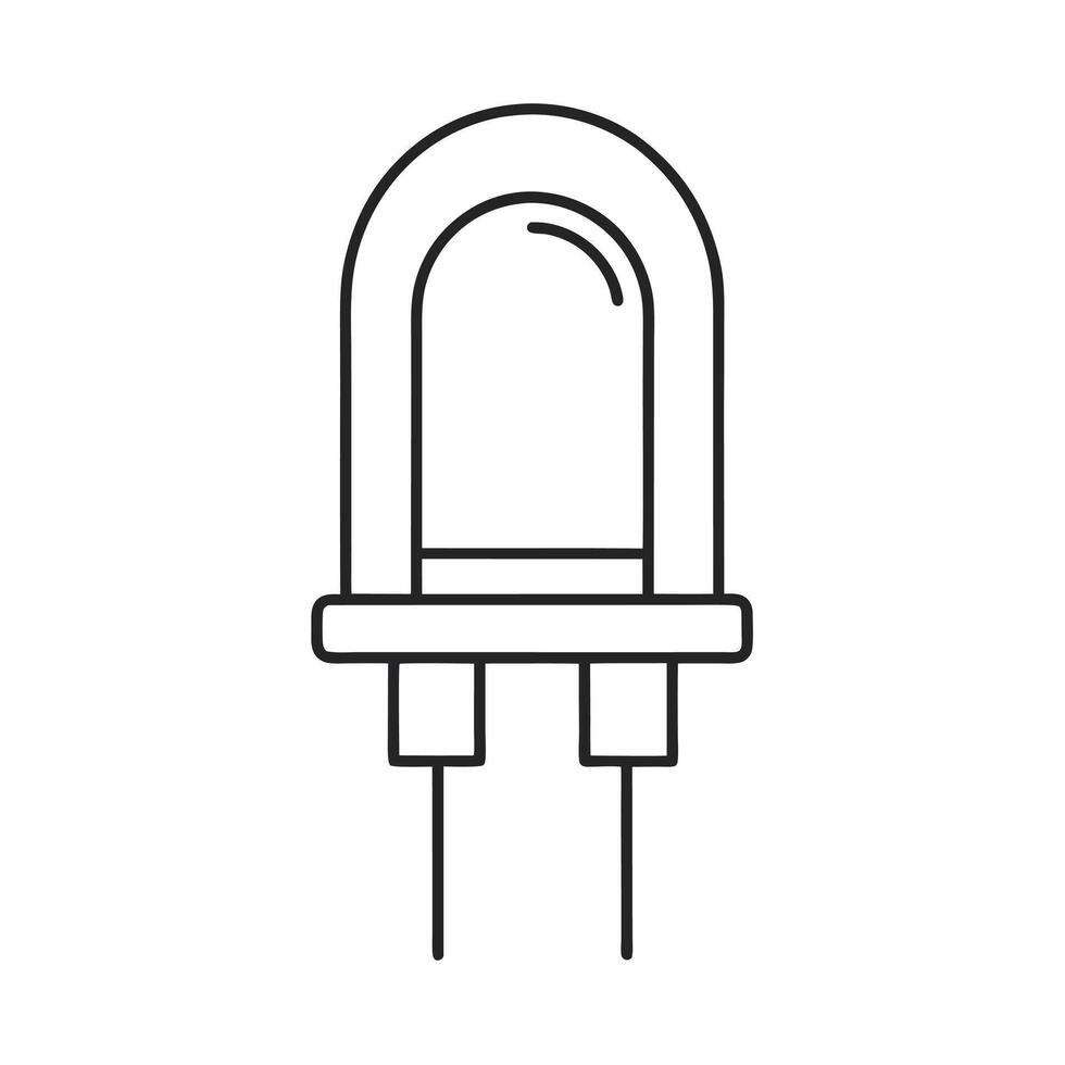 Light Emitting Diode White Background Drawing vector