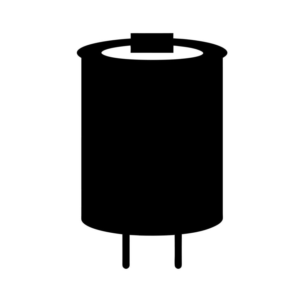 Film Capacitor Silhouette Electronic Design vector