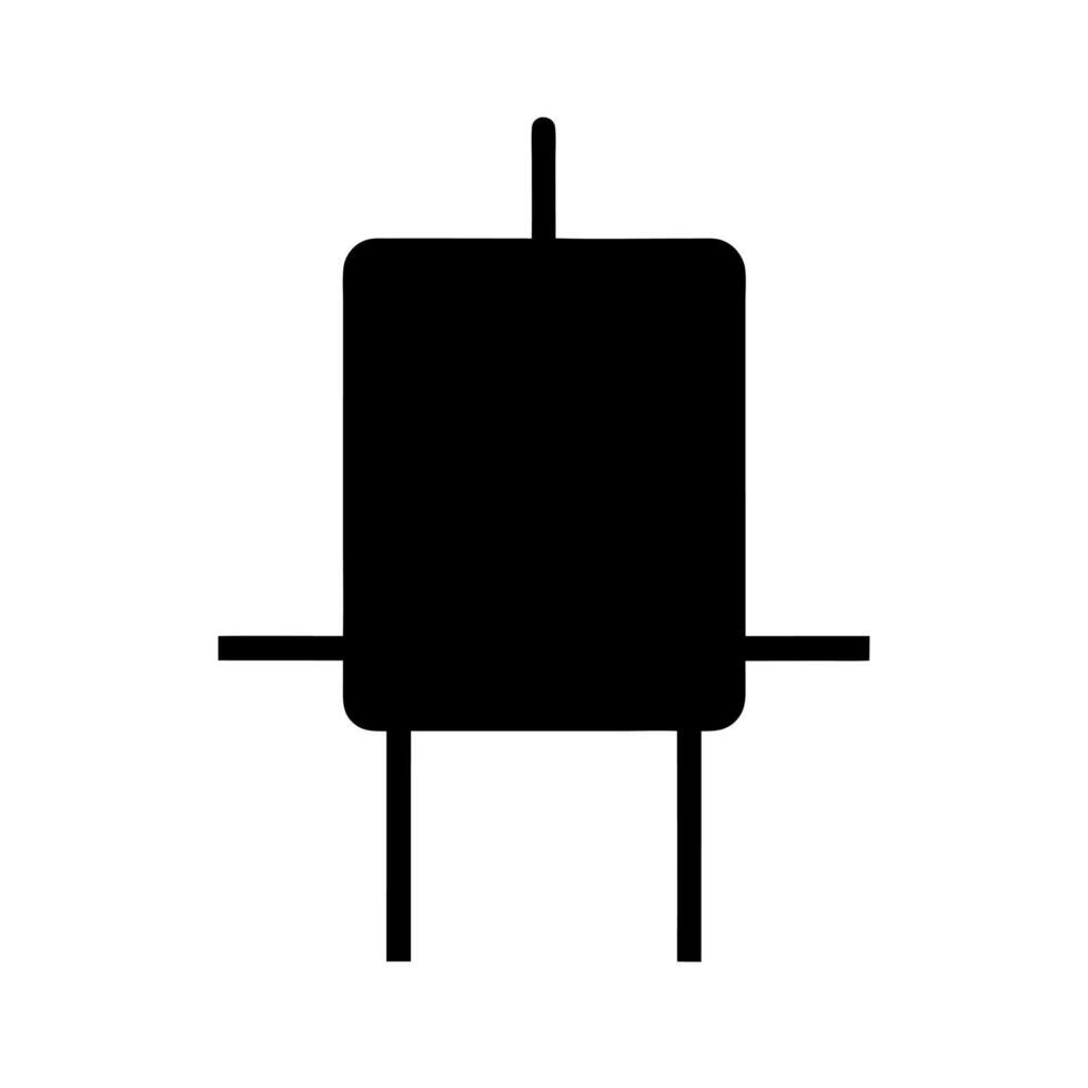 Resistor Black Silhouette vector