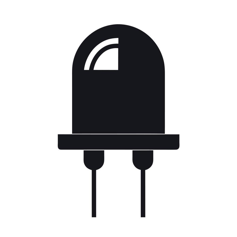 Light Emitting Diode Silhouette vector