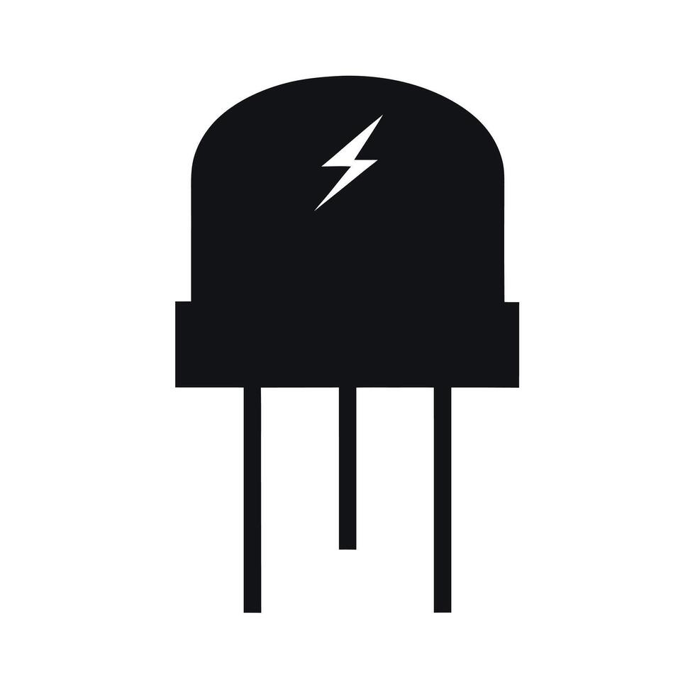 Zener Diode Black Silhouette Graphic vector