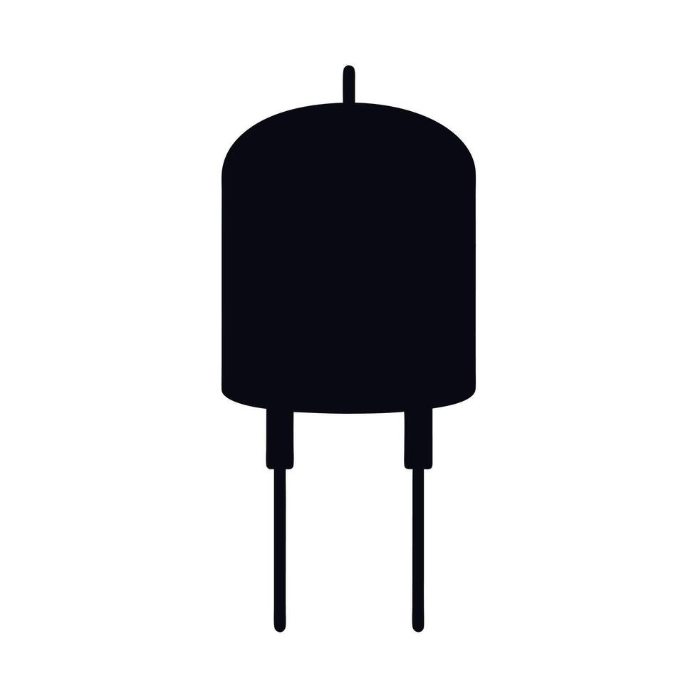Electronic Diode Black Graphic vector