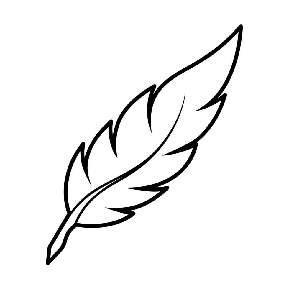 Feather Turning Into Flying Bird Line Art vector