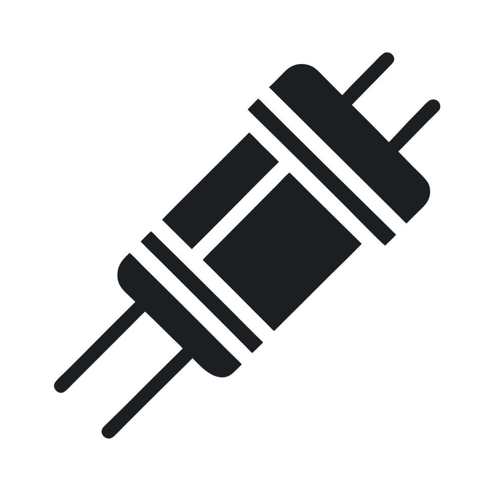 Resistor Black Electrical Symbol vector