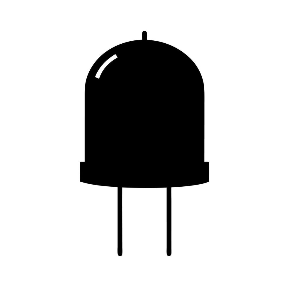 Diode Black Electronic Silhouette vector