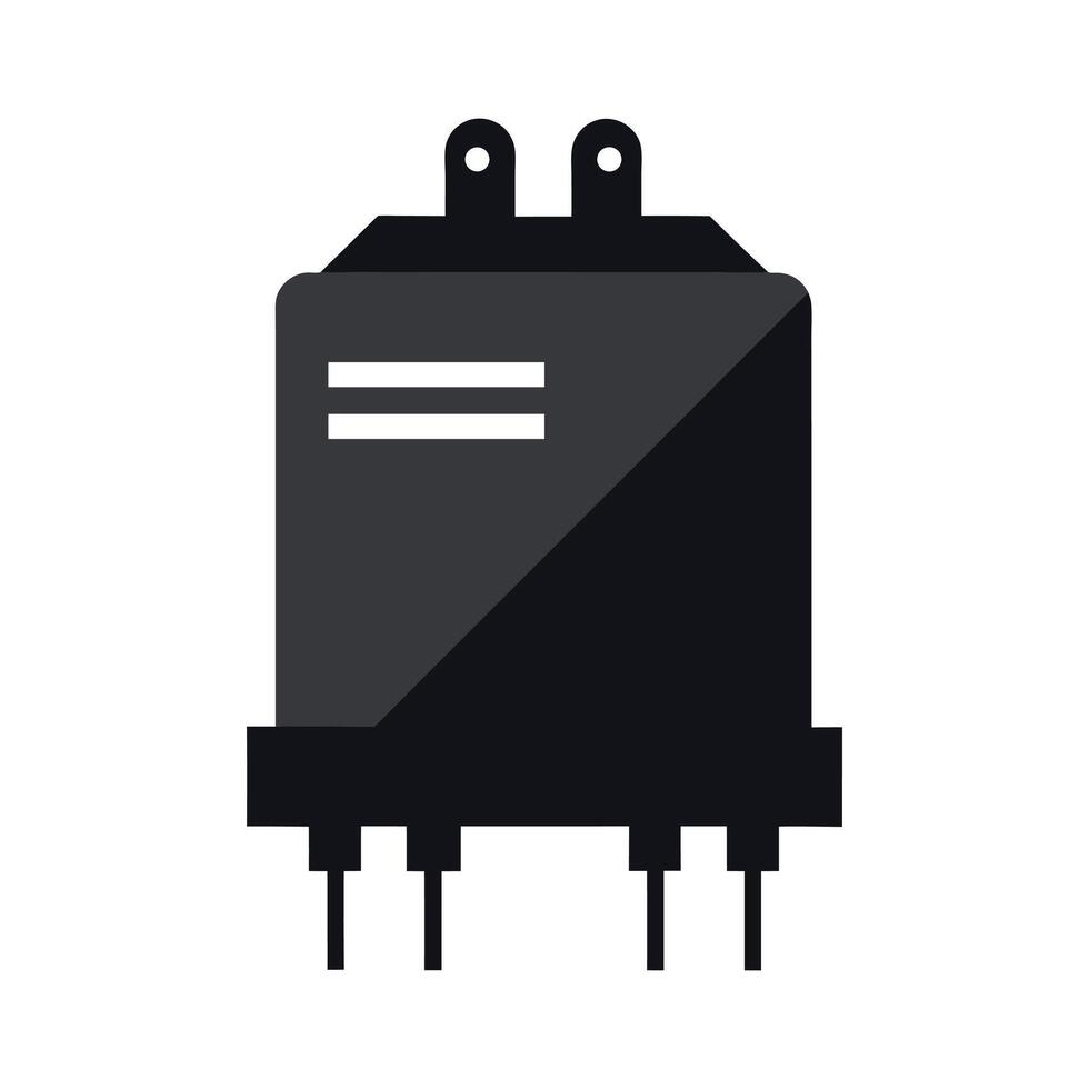 Silicon Controlled Rectifier SCR Silhouette Image vector