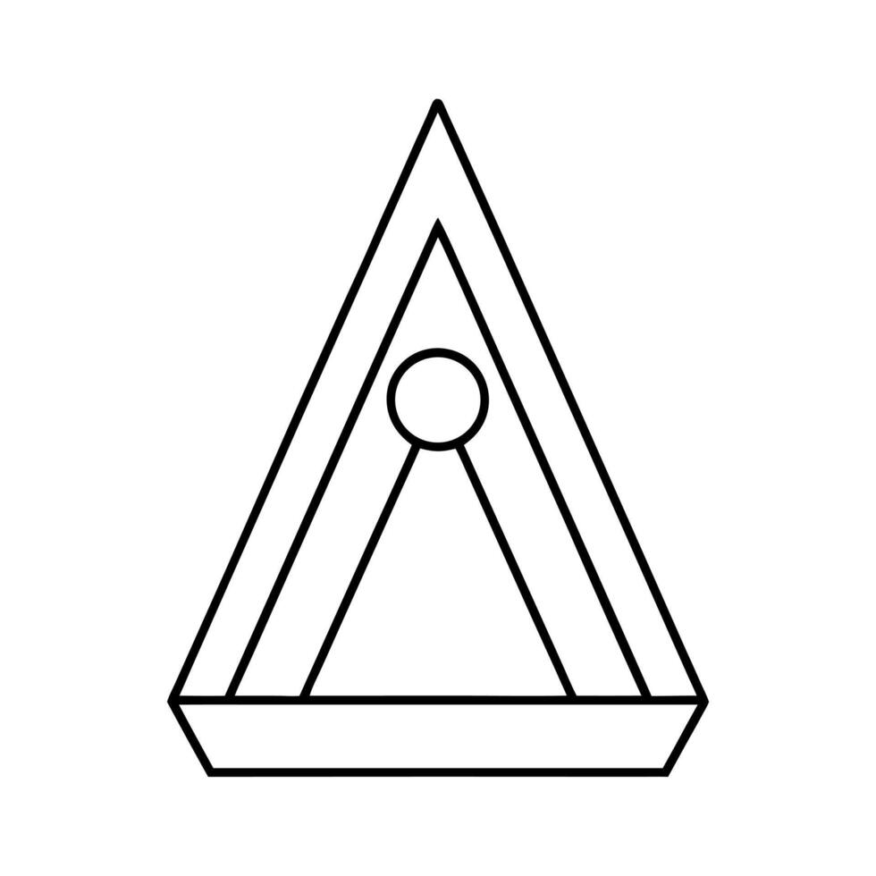 TRIAC Electronic Component Outline Line Art vector