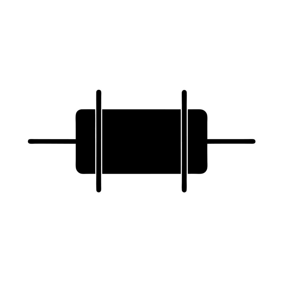 Surface Mount Resistor Black vector