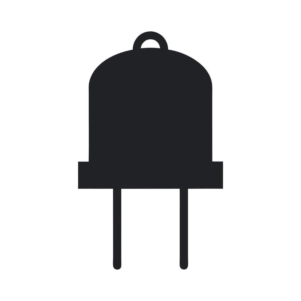 Schottky Diode Silhouette Icon vector