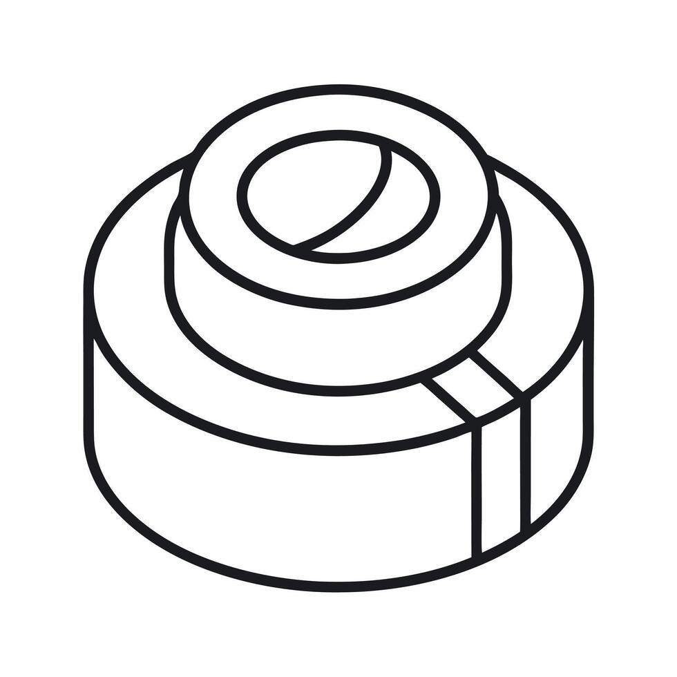 Ferrite Bead Outline White Background Design vector