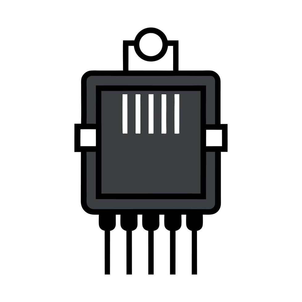 Photo Transistor Silhouette Icon vector