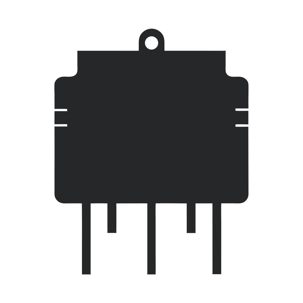 IGBT Transistor Silhouette Design vector