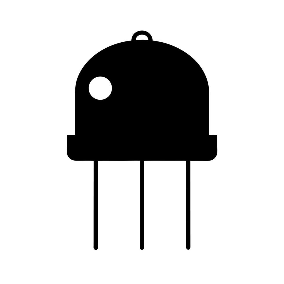 Photodiode Black Silhouette vector