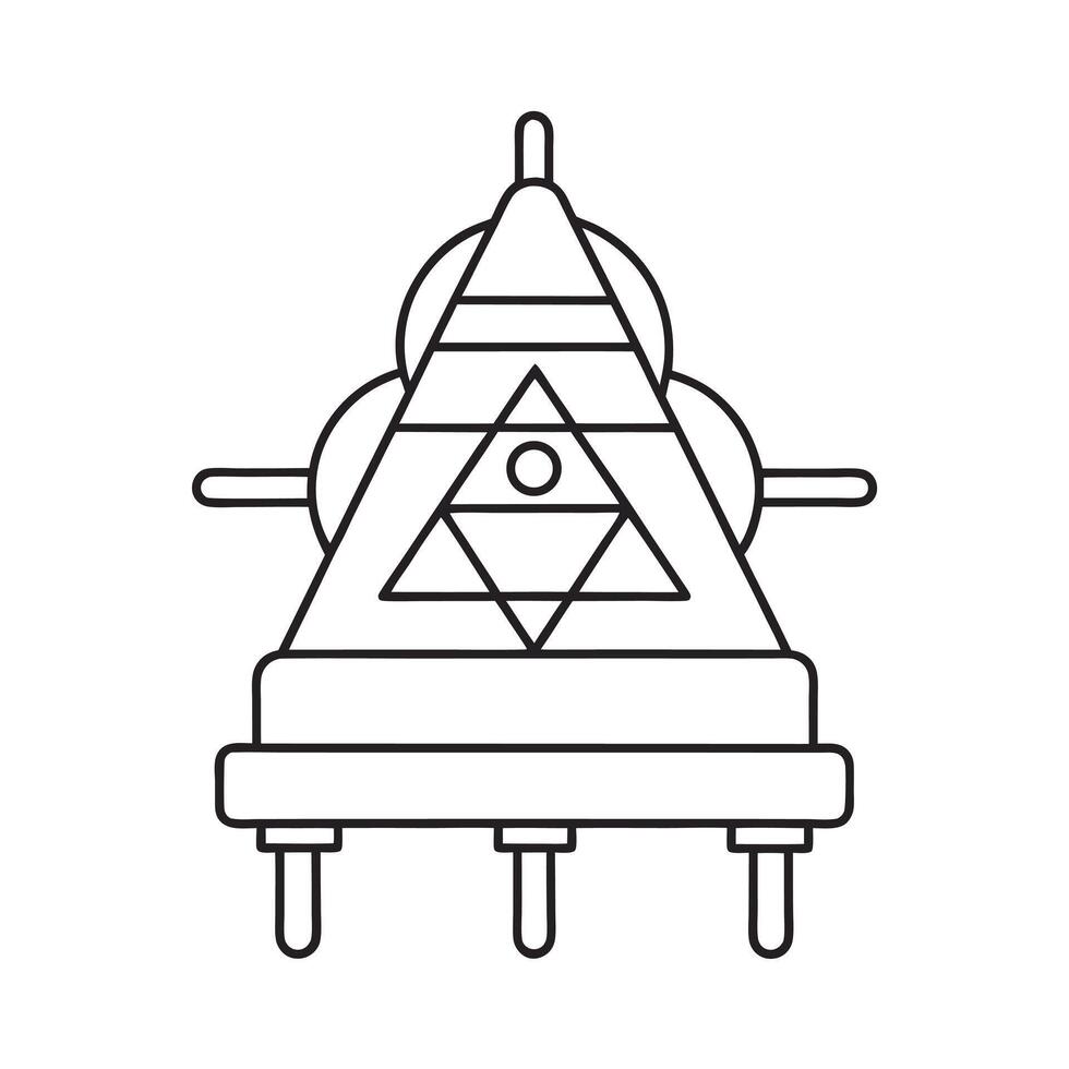 Triac Sketch Line Art vector