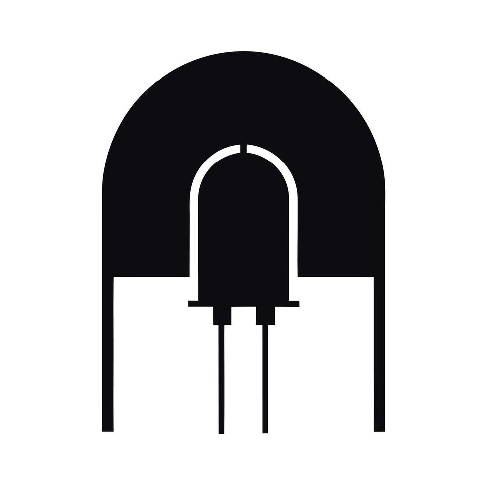 Tunnel Diode Silhouette Art vector