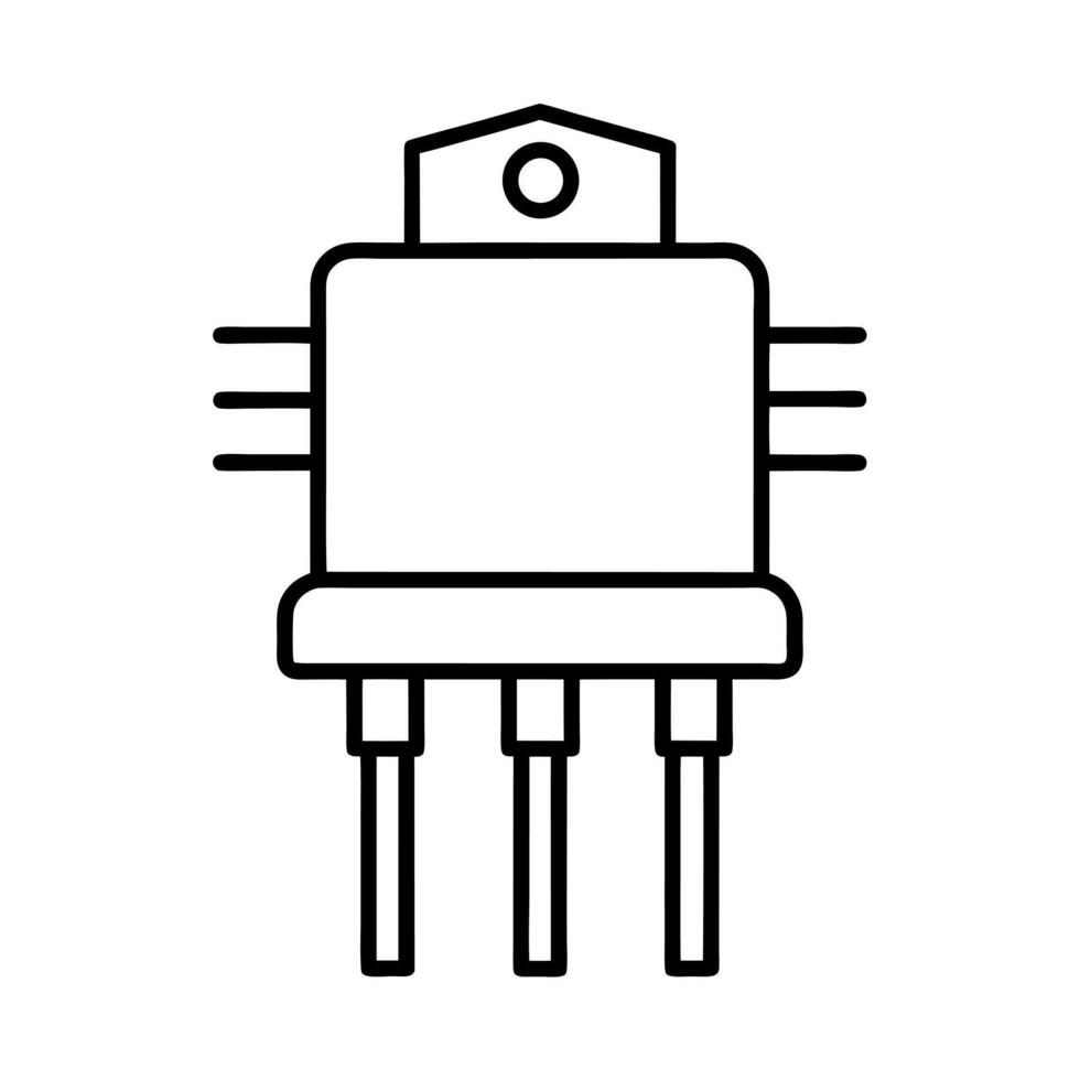 MOSFET Circuit Symbol Line Art vector
