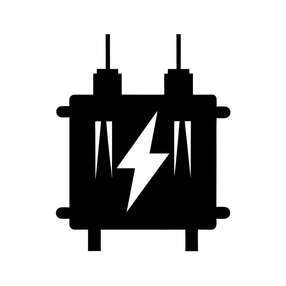 Voltage Regulator Silhouette Icon vector