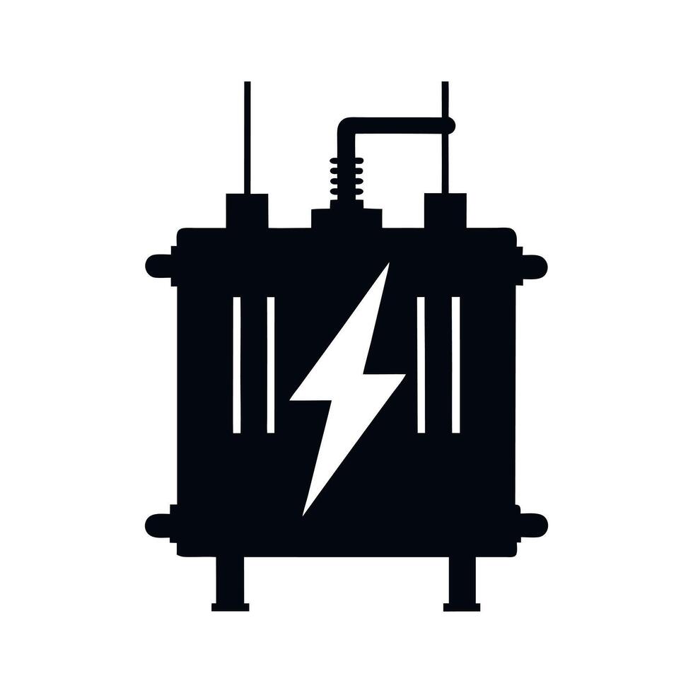 Voltage Regulator Silhouette Drawing vector