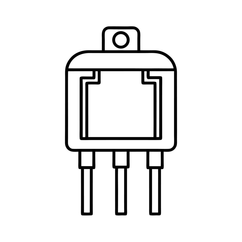 Photo Transistor Line Art design vector