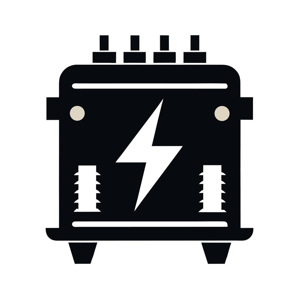 Voltage Regulator Silhouette Design vector