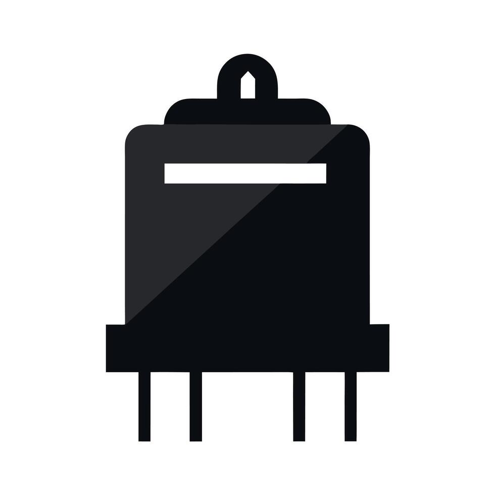 Silicon Controlled Rectifier SCR Silhouette vector