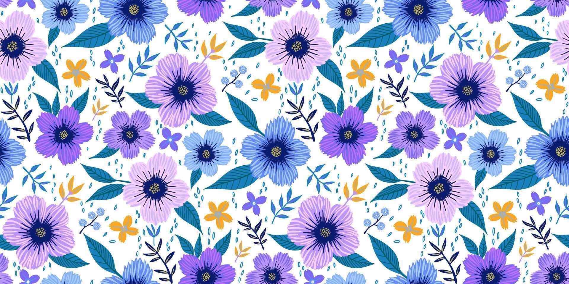colorful floral pattern design vector