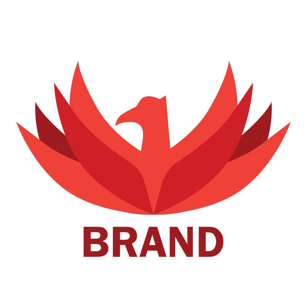 red peacock logo for the brand vector