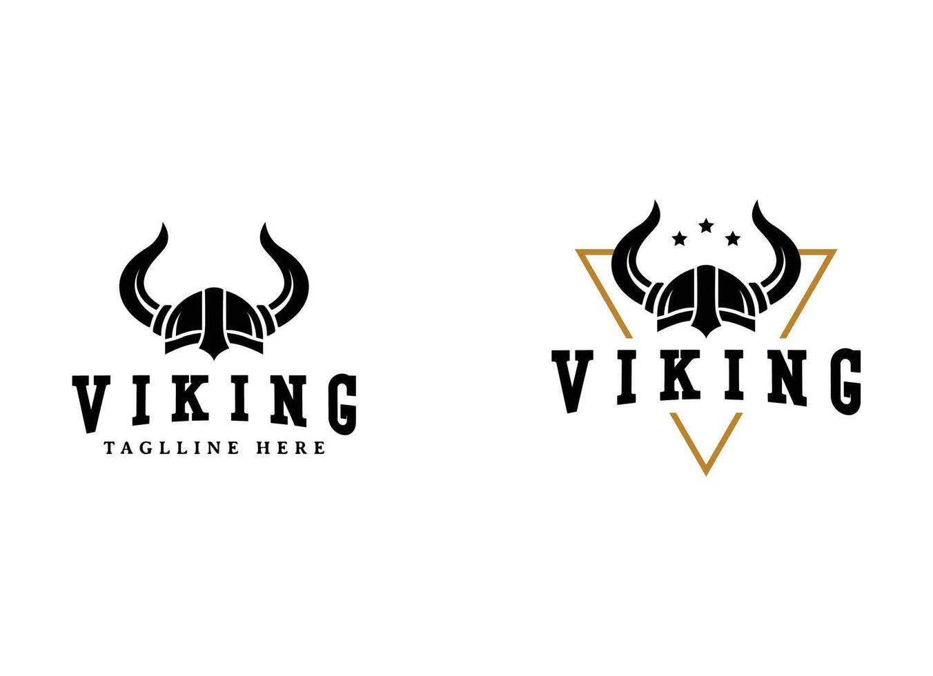 Scandinavian Viking Emblem Badge Logo Design vector