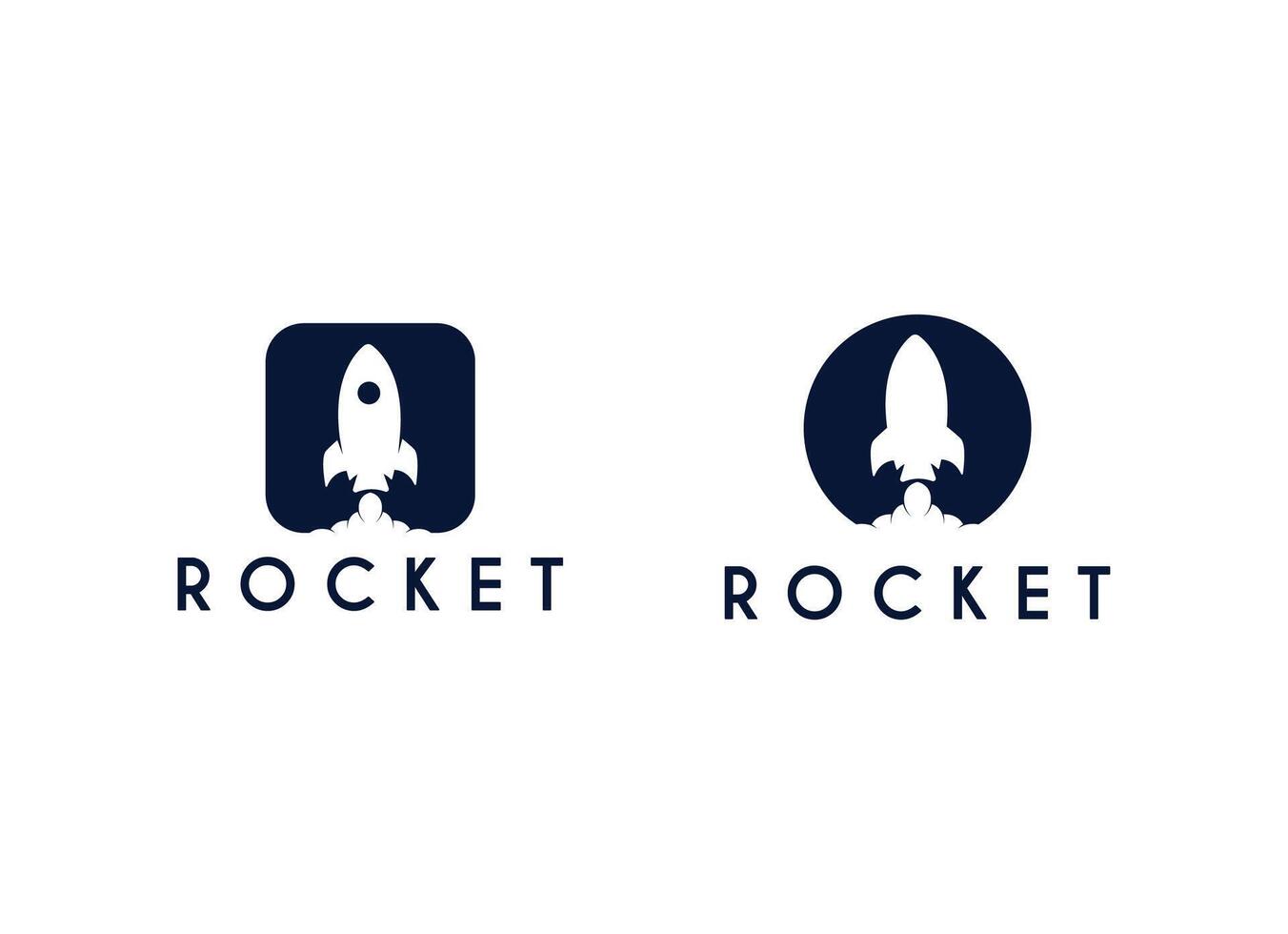 Startup Rocket Icon Design for Technology Brand vector