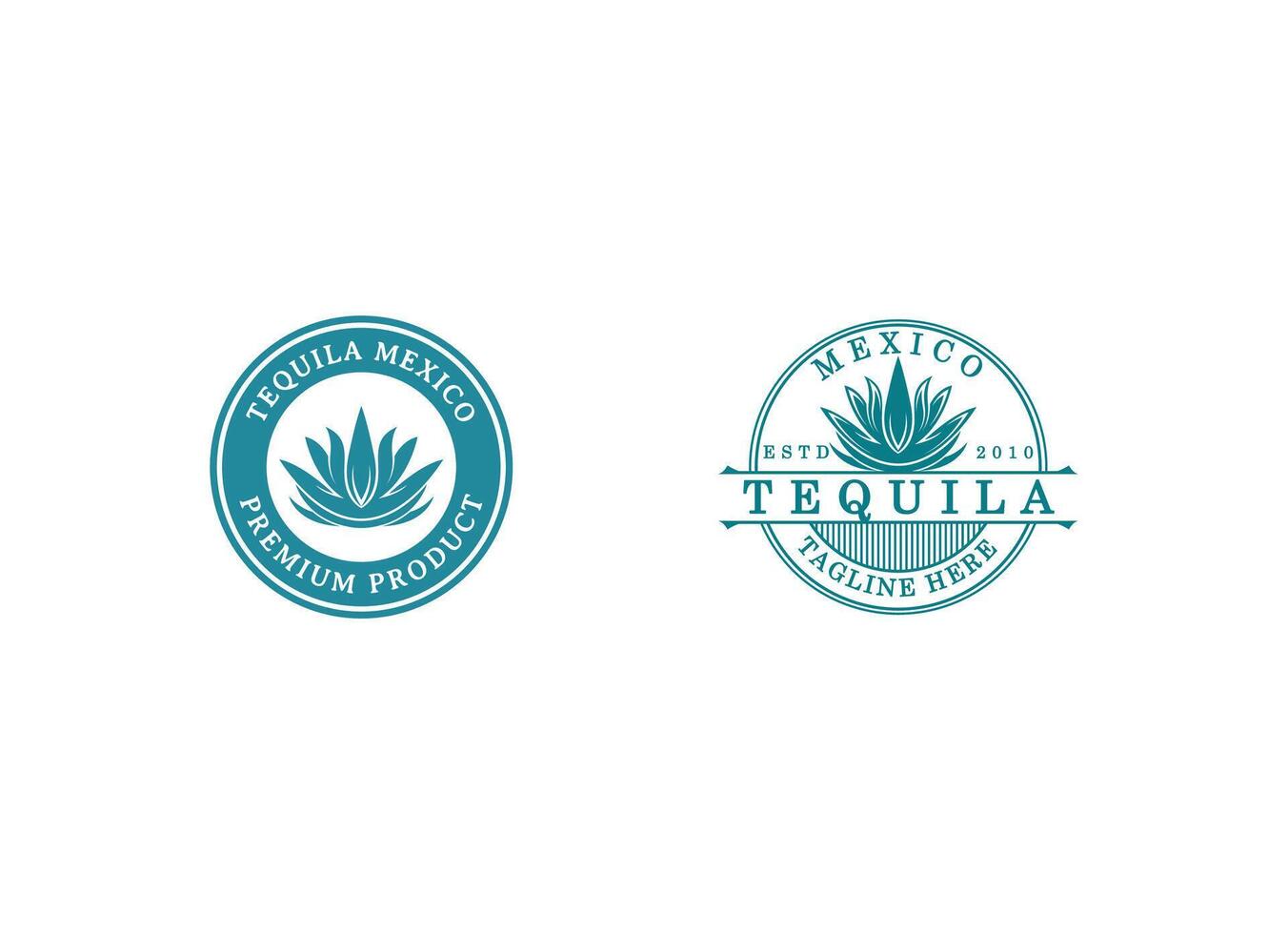 Vintage Agave Tequila Badge for Beverage Branding vector