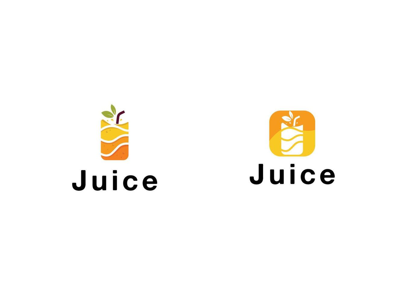 Modern Juice Bar Logo with Organic Style vector