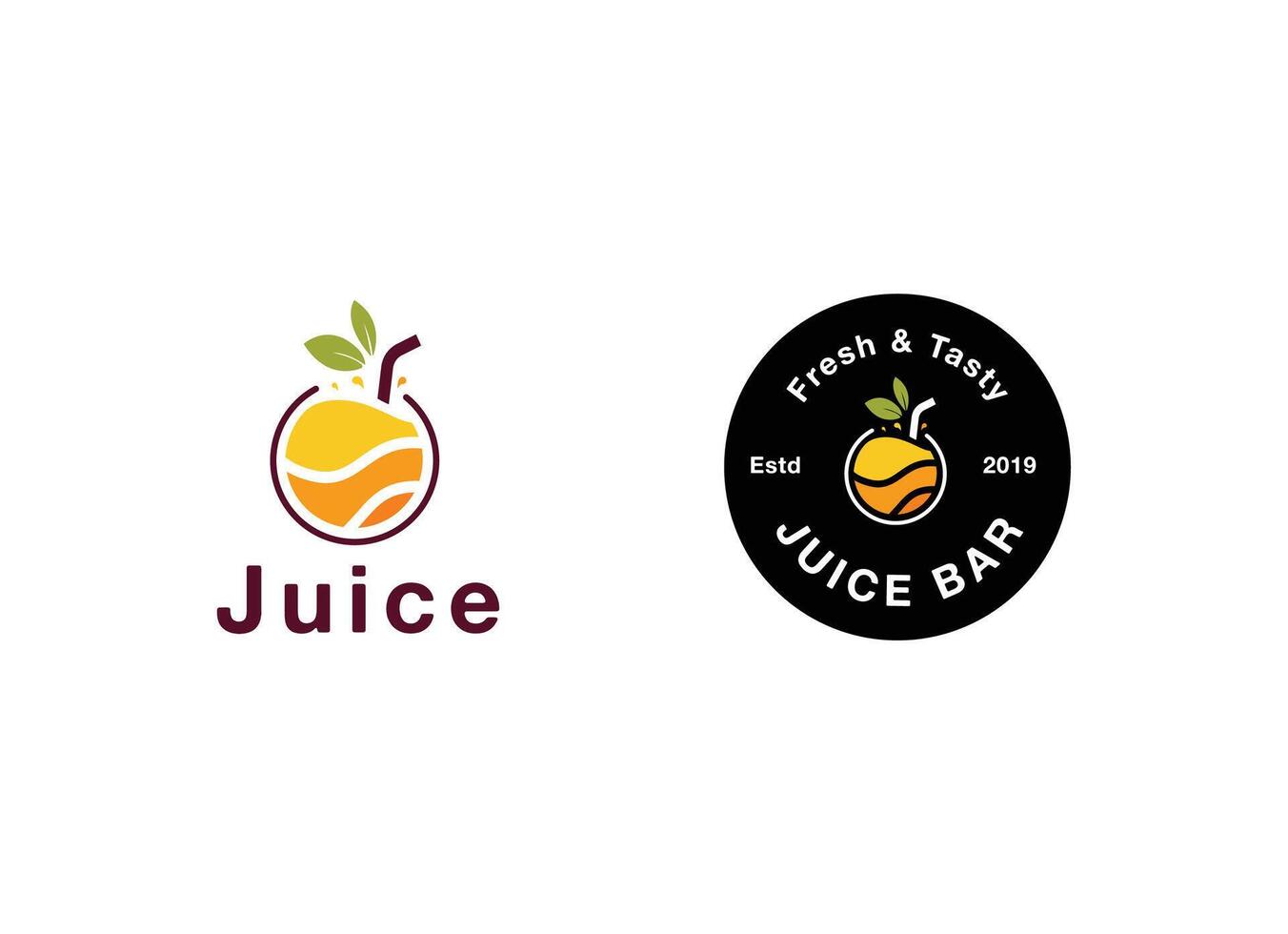 Juice bar logo design vector