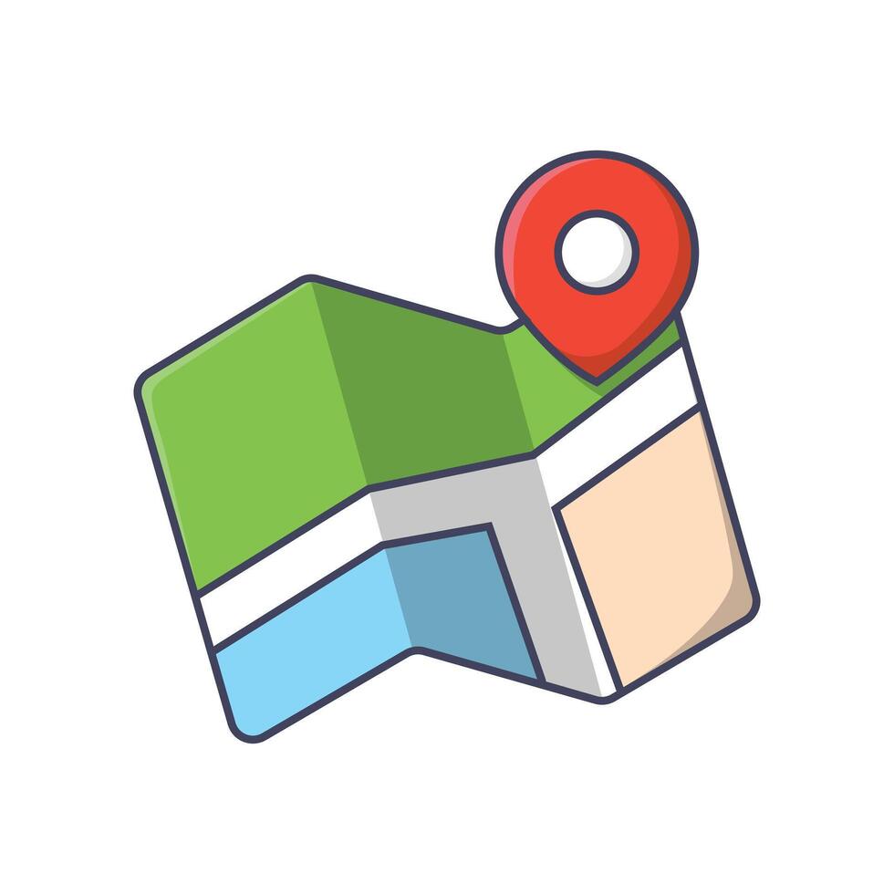 Map pin pointer. Flat style simple icon design vector