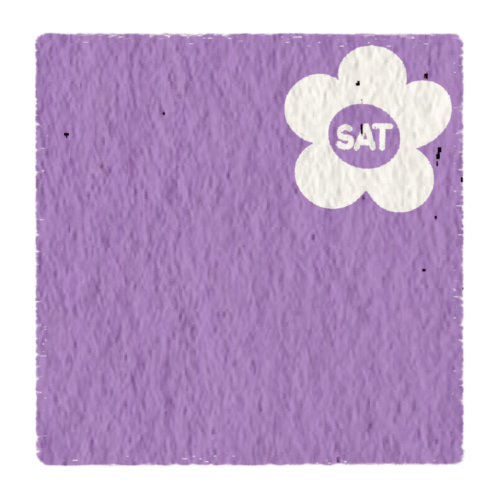 Weekly memo sheet stickers, paper notes, journal, to do list, for daily planner, Saturday with purple paper texture. png