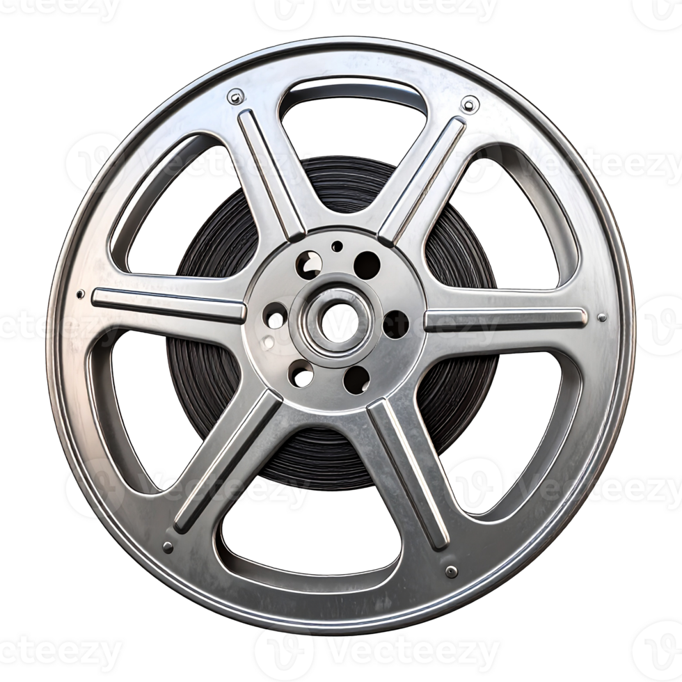 A movie reel on a transparent background png