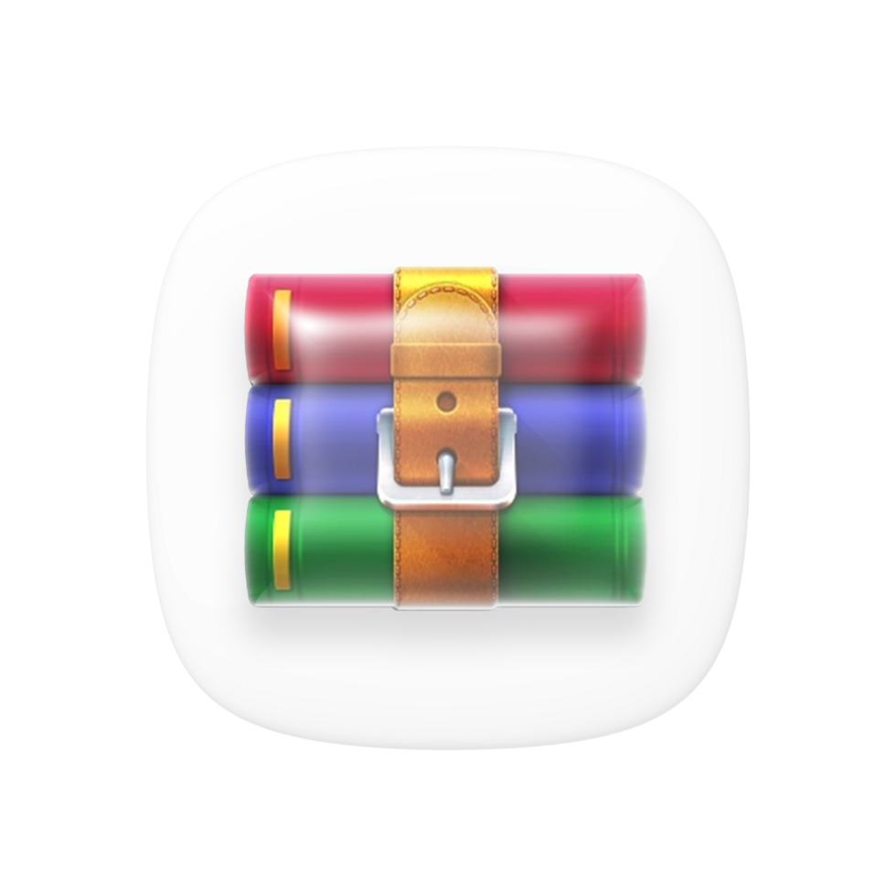 WinRAR icon on a transparent background png