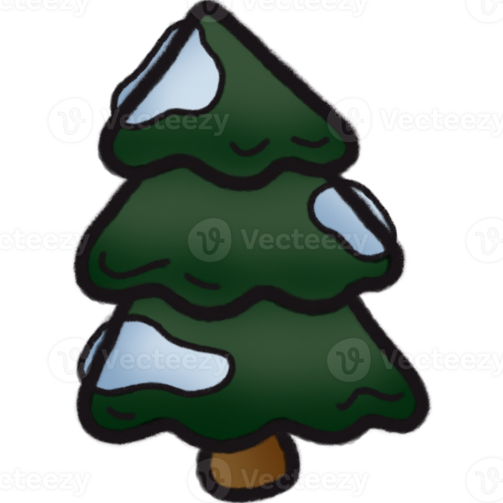 The illustration of a pine tree png