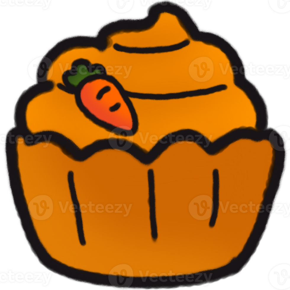 A carrot cupcake png