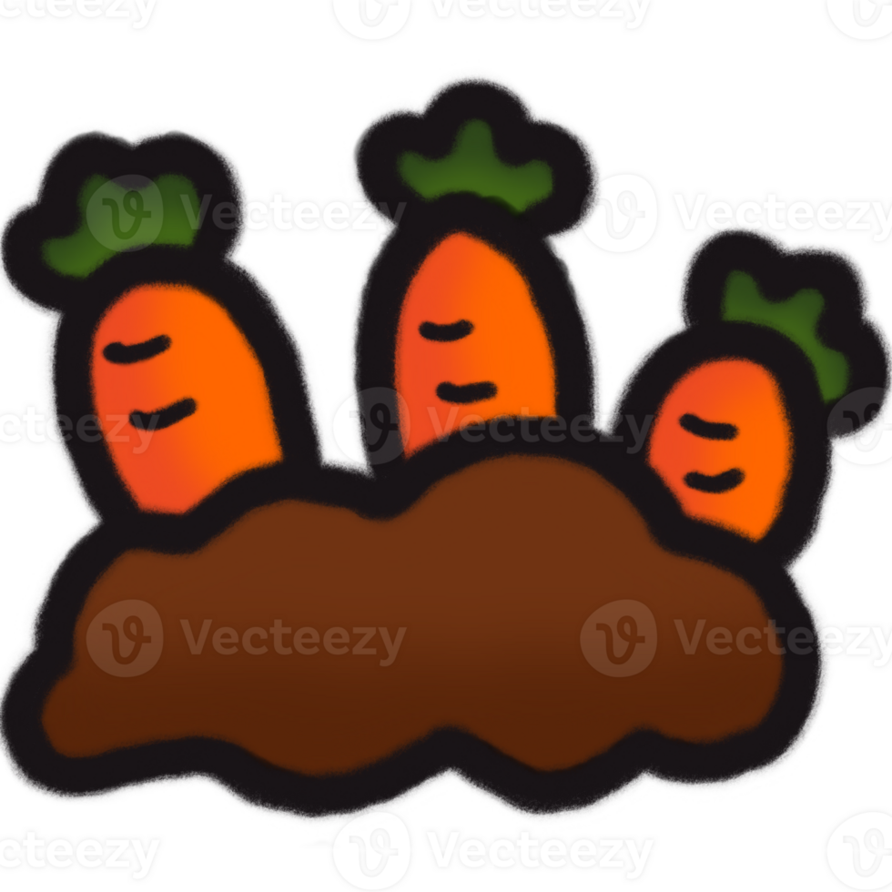 carrots in the soil png