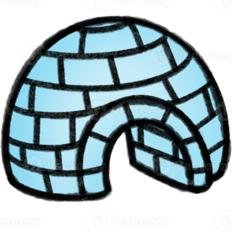 The illustration of an igloo png