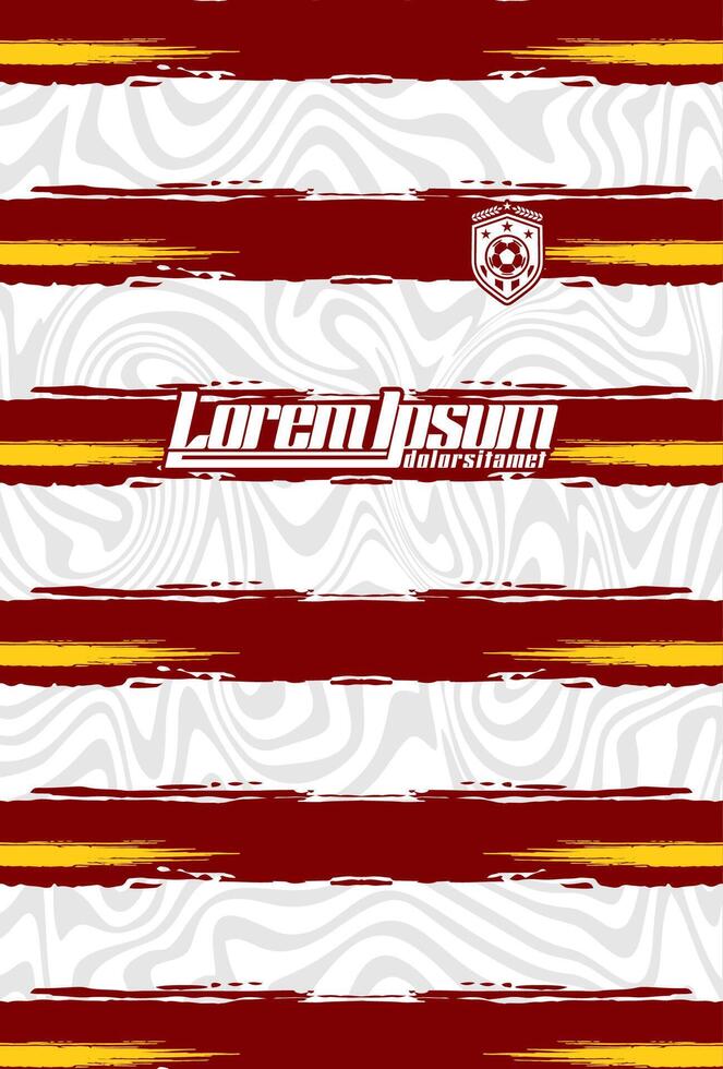 Red and Yellow Striped Soccer Jersey Design vector