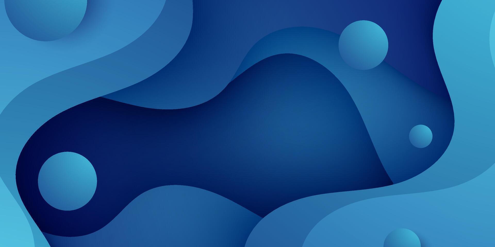 Abstract dark blue wave fluid pattern background. Trendy wave shapes pattern banner design. vector